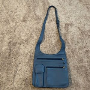 JPOurse‎ travel bag crossbody blue leather